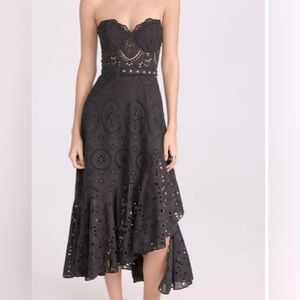 Charo Ruiz aurora,embroidery beautiful black dress